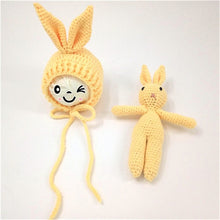 Load image into Gallery viewer, Baby Cap Deer Design Handmade Crochet Deer Costume Set Knitted Hats and Pants Newborn Photography Props Photo Shoot Caps Hats