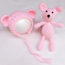 Load image into Gallery viewer, Baby Cap Deer Design Handmade Crochet Deer Costume Set Knitted Hats and Pants Newborn Photography Props Photo Shoot Caps Hats