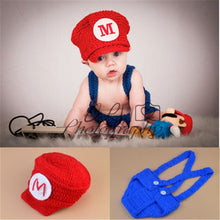 Load image into Gallery viewer, Baby Cap Deer Design Handmade Crochet Deer Costume Set Knitted Hats and Pants Newborn Photography Props Photo Shoot Caps Hats