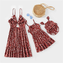 Load image into Gallery viewer, Mother daughter dresses Family matching Clothes Women Kids Girl Cotton and linen Dress mommy and me clothes Baby girls dress