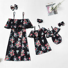 Load image into Gallery viewer, Mother daughter dresses Family matching Clothes Women Kids Girl Cotton and linen Dress mommy and me clothes Baby girls dress