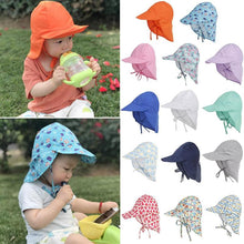 Load image into Gallery viewer, SPF 50 + Kids Sunscreen Hat Breathable Mesh Baby Sun Bucket Cap Swim Hat Outdoors Cap Ultraviolet Headwear Baby Sunbonnet Hat
