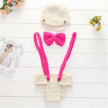 Load image into Gallery viewer, Baby Newborn Photography Props Dinosaur Costume Cartoon Knit Hat Pant Set Baby Newborn Photo Shoot Accessories
