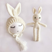 Load image into Gallery viewer, Baby Cap Deer Design Handmade Crochet Deer Costume Set Knitted Hats and Pants Newborn Photography Props Photo Shoot Caps Hats
