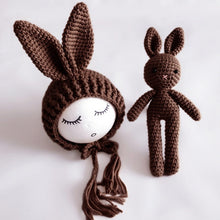 Load image into Gallery viewer, Baby Cap Deer Design Handmade Crochet Deer Costume Set Knitted Hats and Pants Newborn Photography Props Photo Shoot Caps Hats
