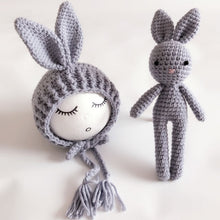 Load image into Gallery viewer, Baby Cap Deer Design Handmade Crochet Deer Costume Set Knitted Hats and Pants Newborn Photography Props Photo Shoot Caps Hats
