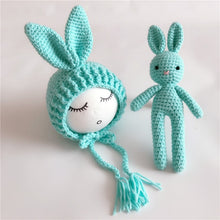 Load image into Gallery viewer, Baby Cap Deer Design Handmade Crochet Deer Costume Set Knitted Hats and Pants Newborn Photography Props Photo Shoot Caps Hats
