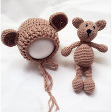 Load image into Gallery viewer, Baby Cap Deer Design Handmade Crochet Deer Costume Set Knitted Hats and Pants Newborn Photography Props Photo Shoot Caps Hats
