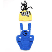 Load image into Gallery viewer, Baby Cap Deer Design Handmade Crochet Deer Costume Set Knitted Hats and Pants Newborn Photography Props Photo Shoot Caps Hats

