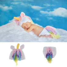 Load image into Gallery viewer, Baby Cap Deer Design Handmade Crochet Deer Costume Set Knitted Hats and Pants Newborn Photography Props Photo Shoot Caps Hats
