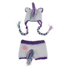 Load image into Gallery viewer, Baby Cap Deer Design Handmade Crochet Deer Costume Set Knitted Hats and Pants Newborn Photography Props Photo Shoot Caps Hats
