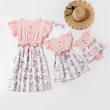 Load image into Gallery viewer, Mother daughter dresses Family matching Clothes Women Kids Girl Cotton and linen Dress mommy and me clothes Baby girls dress
