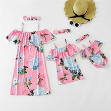 Load image into Gallery viewer, Mother daughter dresses Family matching Clothes Women Kids Girl Cotton and linen Dress mommy and me clothes Baby girls dress
