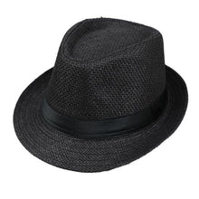 Load image into Gallery viewer, Children Kids Summer Beach Straw Hat Jazz Panama Trilby Fedora Hat Gangster Cap Outdoor Breathable Hats Girls Boys Sunhat
