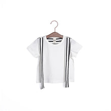 Load image into Gallery viewer, 2020 Family Matching Dresses Summer Mother Daughter Son Tops Clothes Fashion Mommy And Girls Me Striped Bow Tie Dresses
